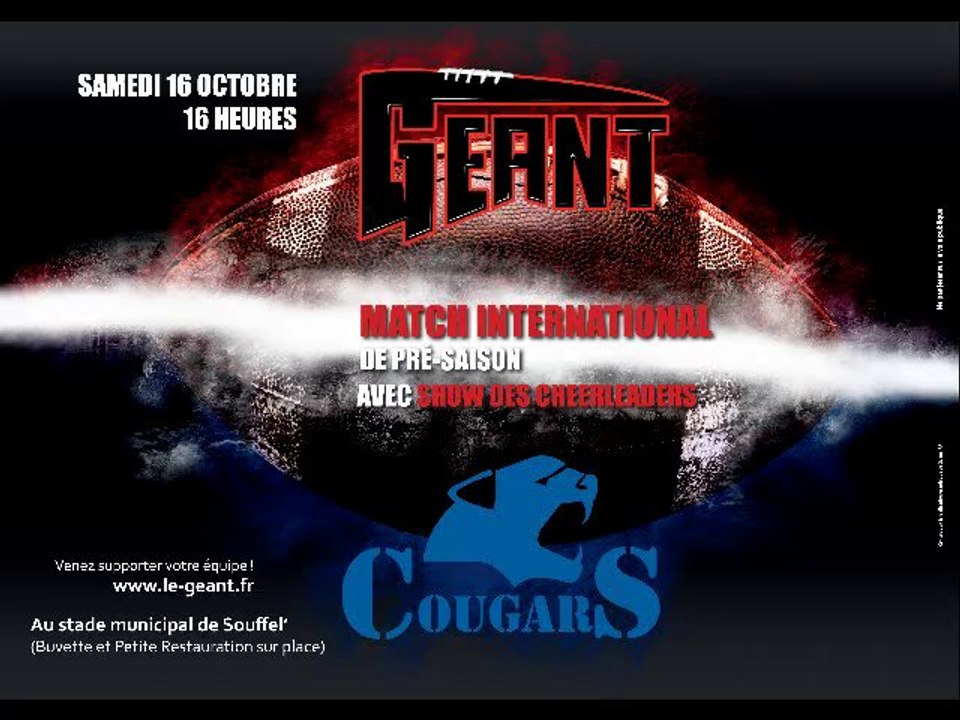 Géant vs Cougars, 1er match international de pré-saison