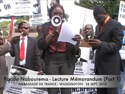 AfroManif: Mémorandum (1),Manif du 28 Sept. 2010, Washington