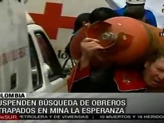 Suspenden rescate de mineros en Colombia