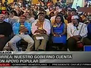 Correa agradeció apoyo popular que impidió golpe y prometi
