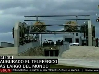 Inauguran en Armenia teleférico más largo del mundo