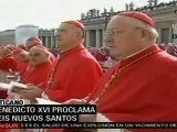 Benedicto XVI declaró seis nuevos santos
