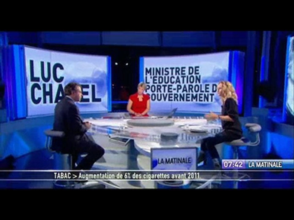 Luc Chatel sur Canal Plus - 18.10.2010