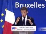 conférence de presse lors du Conseil européen extraordinaire