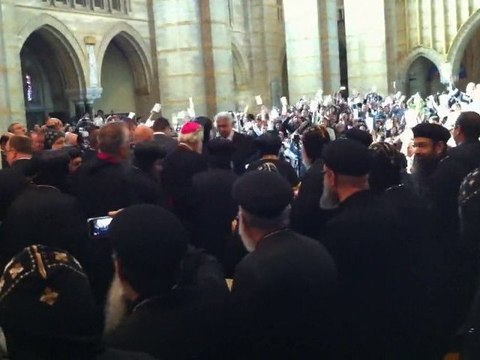 Entrée du Pape Shenouda III à la Cathédrale d'Haarlem