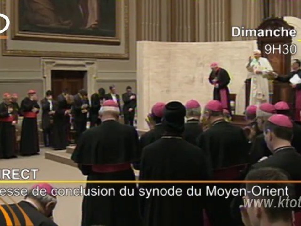 Conclusion du Synode des évêques pour le Moyen-Orient