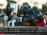 Morales: Cualquier sector puede solicitar referendo a leyes del Estado