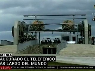 Inauguran en Armenia teleférico más largo del mundo