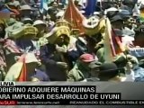 Morales asiste a acto en Uyuni y reclama que Chile debería pagar por uso del río Silala