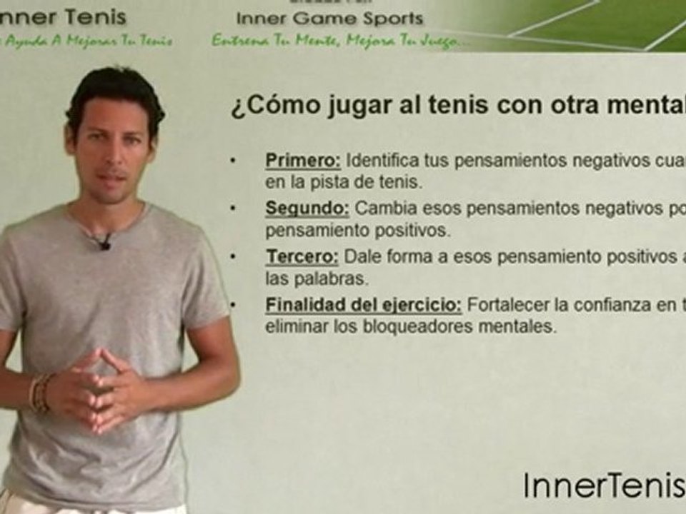 Como jugar al tenis con otra mentalidad. Ejercicio