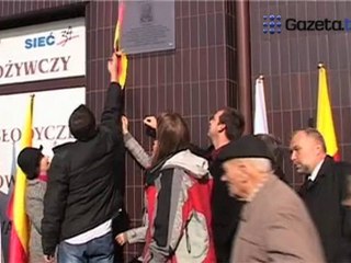 Odsłonięcie tablicy na placu im. Jacka Kuronia