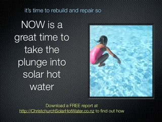 Rebuilding a new Christchurch with solar hot water