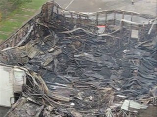 Le collège du Val-d'Huisne, détruit par un incendie au Mans