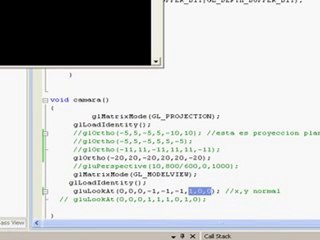 camara y vista orthogonal