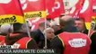 Sindicatos franceses se movilizan contra reforma a sistema de pensiones