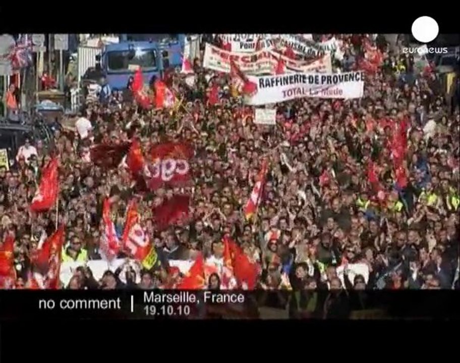 Wave of strikes in France over pension reforms - no comment