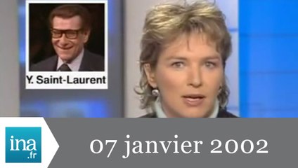 19-20 France 3 du 7 janvier 2002 - Les adieux d'Yves Saint-Laurent - Archive INA