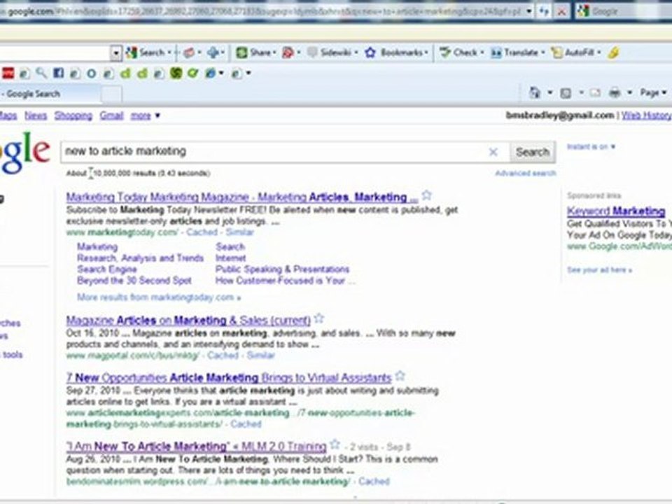 Quick Tip For Those New To Article Marketing