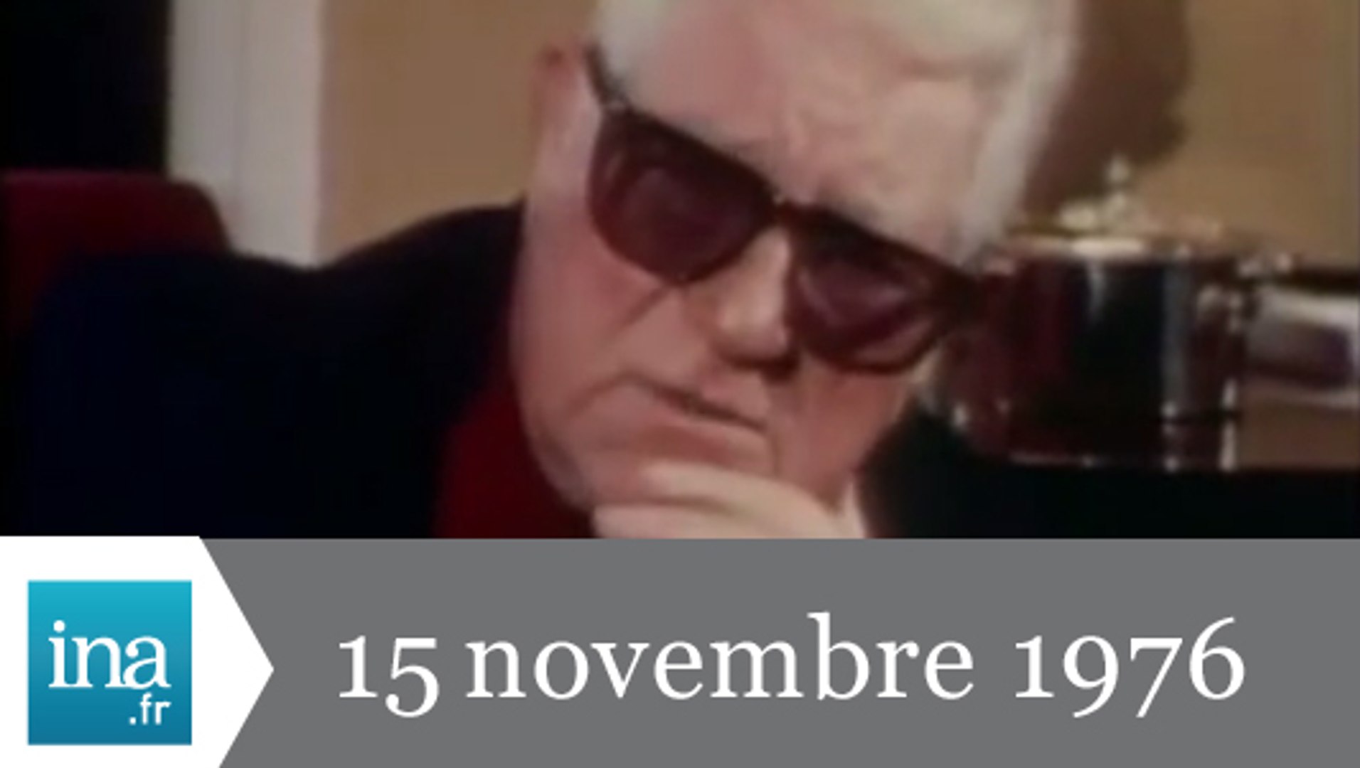 20h Antenne 2 du 15 novembre 1976 - Mort de Jean Gabin - Archive INA -  Vidéo Dailymotion