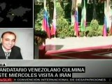 Culmina la visita de presidente Chávez a Irán