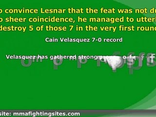 UFC 121 Brock Lesnar VS Cain Velasquez - Saturday 23rd Oct,