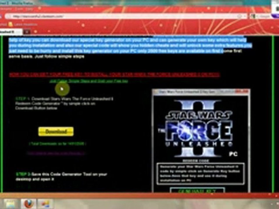 star wars force unleashed 2 pc cracks & key gen
