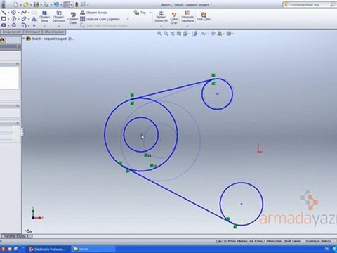 SolidWorks 2 Boyutlu Çizim ilişkiler 3