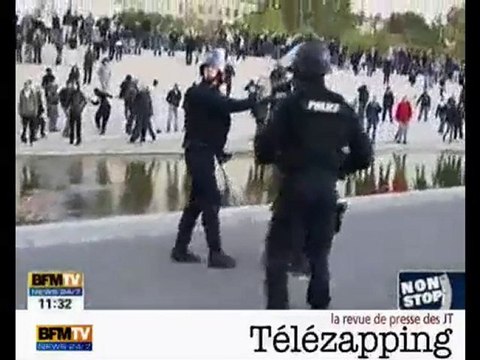 Télézapping : Place Bellecour, zone de guerre ?