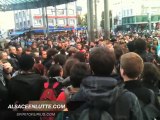 Manifestation Sauvage Lycéens & Etudiants à Strasbourg 21.10