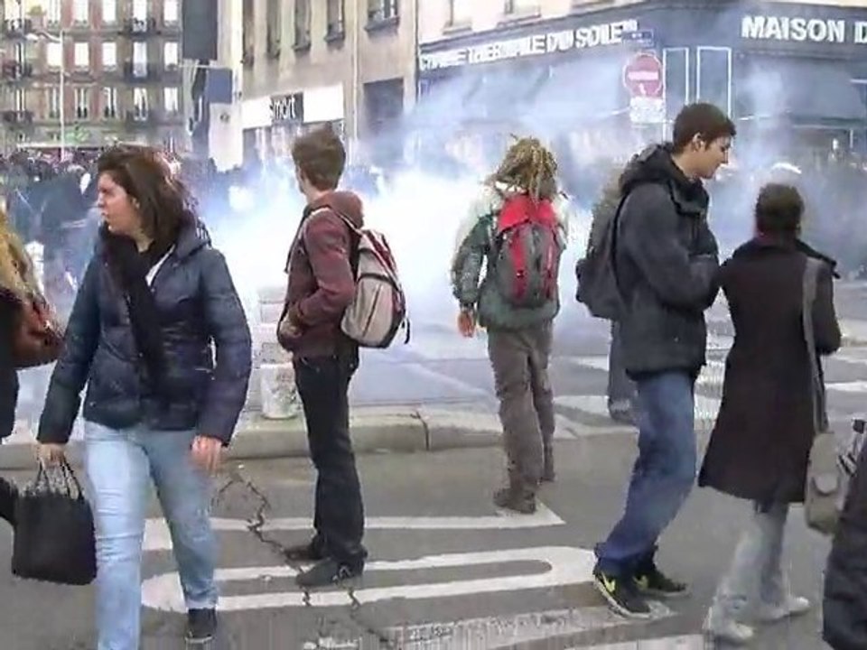 1er manif  violente à Strasbourg