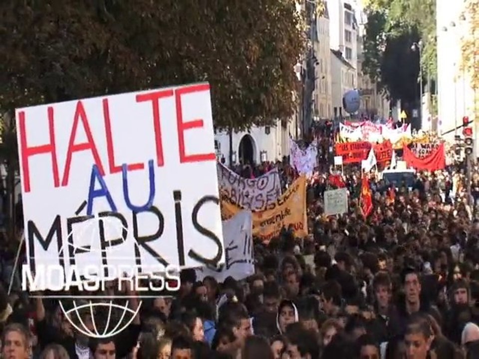 RETRAITES  : MOBILISATION LYCEENS A PARIS
