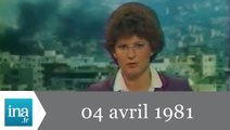 20h Antenne 2 du 04 avril 1981 - Guerre au Liban - Archive INA