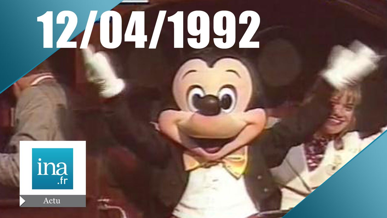 19/20 FR3 du 12 avril 1992 - Fin de La 5 et ouverture d'Eurodisney - Archive INA