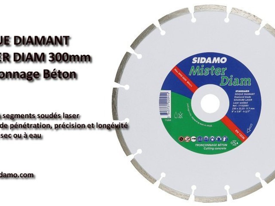 Disque diamant SIDAMO MISTER DIAM