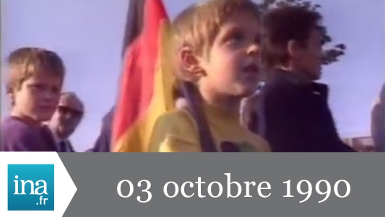 19/20 FR3 du 03 octobre 1990 - L'Allemagne est réunifiée - Archive INA