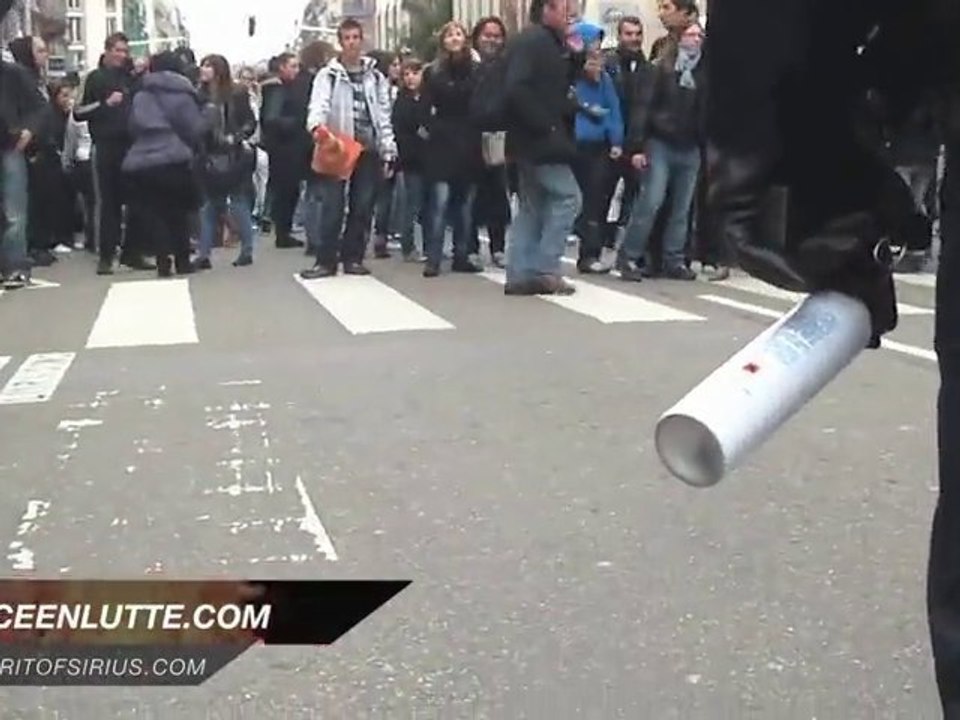 Les lycéens dans la rue à Strasbourg (22.10.2010)