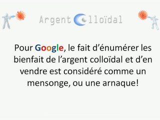 argent colloïdal censuré par google