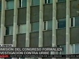 Congreso colombiano inició investigación formal a Uribe