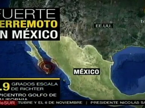 Sismo de 6.9 grados frente a costas mexicanas