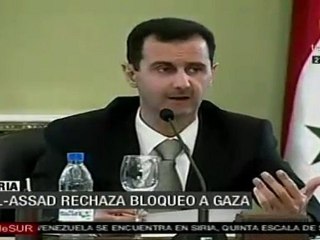 Presidente de Siria rechaza bloqueo a Gaza y leyes "fascistas" de Israel