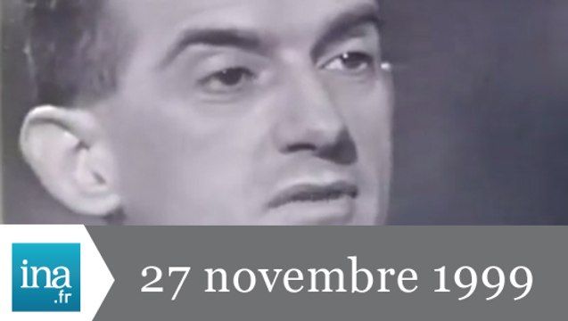 20h France 2 du 27 novembre 1999 - Alain Peyrefitte est mort - Archive INA