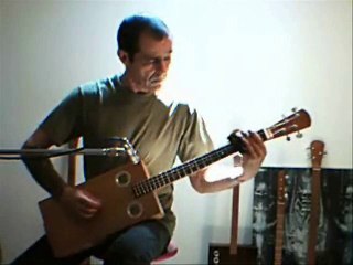 Led Zeppelin cover on Homemade Box Guitar