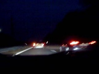 Ferrari 360 Modena F1 230km/h de nuit.