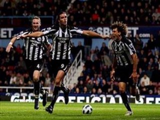 Westham 1-2 Newcastle Cole, Nolan, Caroll scored