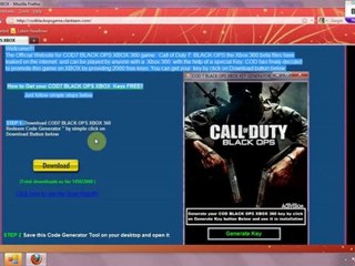 FREE BLACK OPS XBOX 360 KEYS & CODES TOOL GURRANTEE WORKING