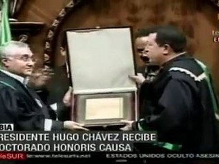 Conceden Doctorado Honoris Causa al presidente Chávez en la Academia de Trípoli