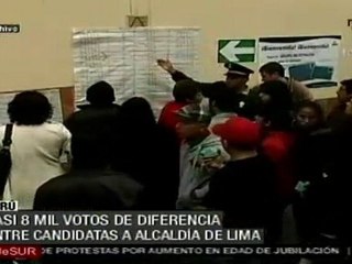 Скачать видео: Casi 8mil votos de diferencia entre candidatas a alcaldía de Lima