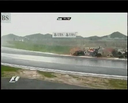 Webber Rosberg crash
