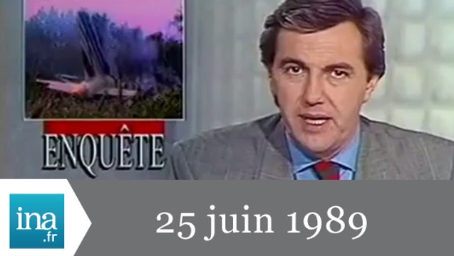 20h Antenne 2 du 25 juin 1989 - Enquête sur le crash aérien d'Habsheim - Archive INA