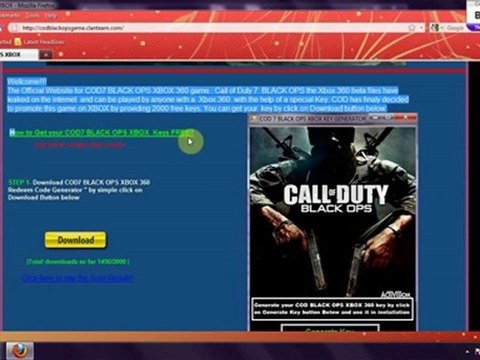 BlackOps Xbox 360 Cracks& Key Gen Working Edition Free